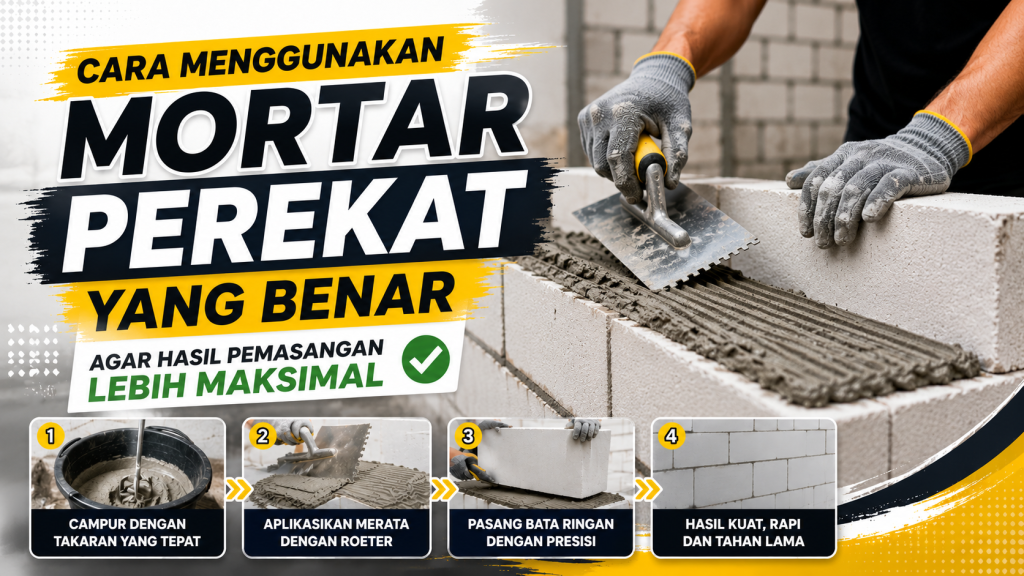Cara Menggunakan Mortar Perekat