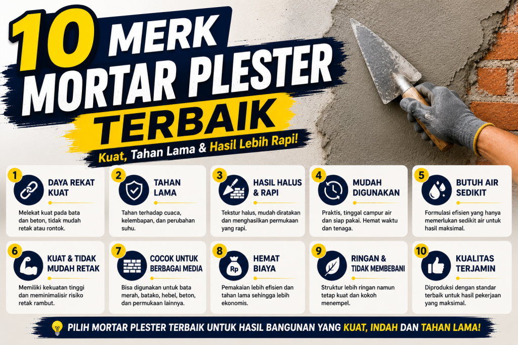 mortar plester terbaik